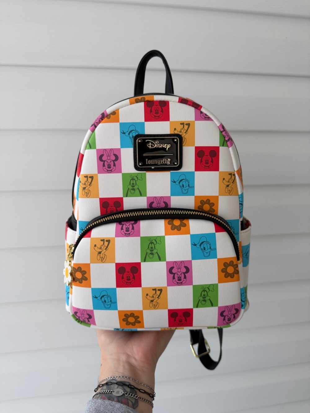 Loungefly Checkered Mickey + Friends Mini Backpack